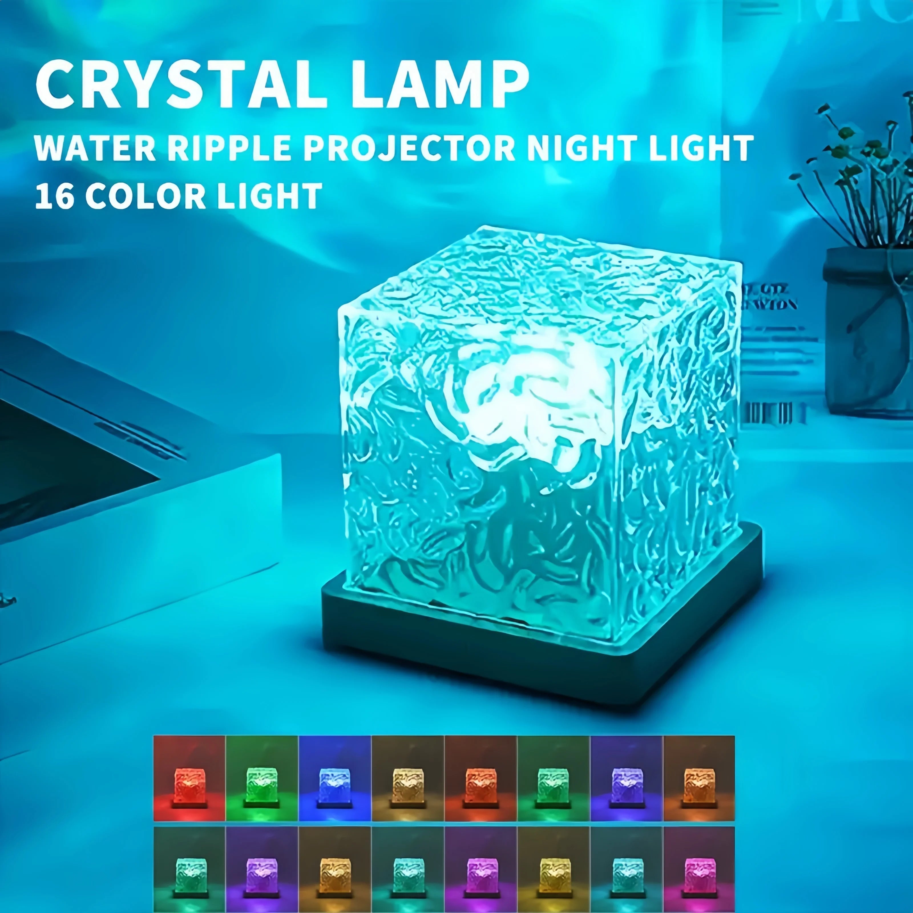 Projektor Fal Oceanicznych LED 16 Kolorów – Lampa Nocna z Pilotem | Efekt Wody na Suficie
